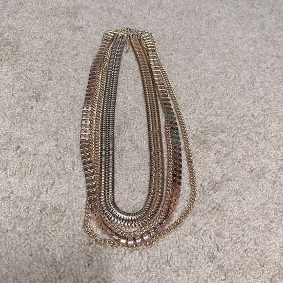 Gold 4 Chain Necklace 13” - Picture 1 of 4